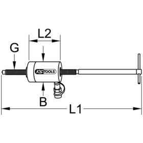 KSTOOLS® - Hohlkolben-Hydraulik-Zylinder mit Spindel, 30 t