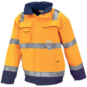 FORMAT - Warnjacke Comfort, warn-orange/marineblau, Größe XL