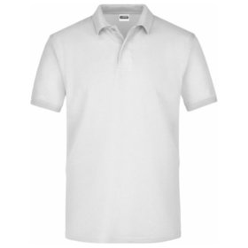 James & Nicholson - Herren Piqué Poloshirt Basic JN918, weiß, Größe S