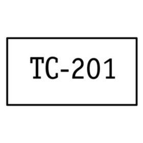 brother - P-touch Schriftbandkassette TC201 12mm x 7,7m laminiert schwarz auf weiß