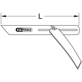 KSTOOLS® - Verstellbarer Winkel mit Stahlschenkel, 300mm