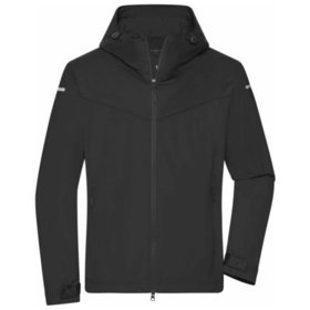 James & Nicholson - Herren Allwetter Softshell-Jacke JN1180, schwarz, Größe S