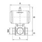 RIEGLER® - Messingkugelhahn, pneumatischer Stellantrieb, T-Bohrung, Rp 1"