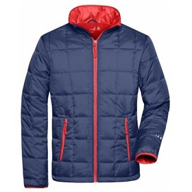 James & Nicholson - Herren Steppjacke Thinsulate JN1035, navy-blau/rot, Größe M