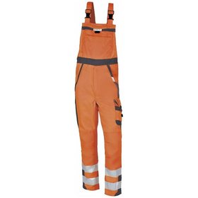 PKA - Latzhose Warnschutz warn-orange/grau, Größe 54