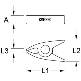 KSTOOLS® - Kunststoff-Klammer mit Schutzisolierung, klein, 80mm