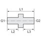 RIEGLER® - Doppelgewindenippel, R 1/4" A, R 3/8" A, SW 19, Messing