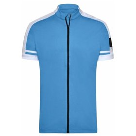 James & Nicholson - Herren Cooldry® Rad Shirt Longzip JN454, kobalt-blau, Größe S