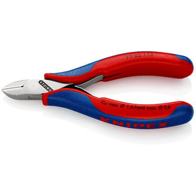 KNIPEX® - Elektronik-Seitenschneider mit Mehrkomponenten-Hüllen 115 mm 7702115