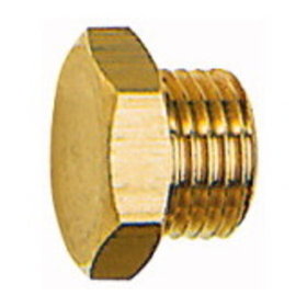 RIEGLER® - Verschlussschraube Außen-6-kant Messing G1/8" Länge 11mm SW13