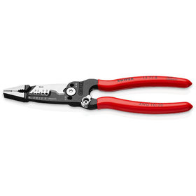 KNIPEX® - WireStripper Multifunktions-Elektrikerzange amerikanisches Modell schwarz atramentiert, mit Kunststoff überzogen 200 mm 13718