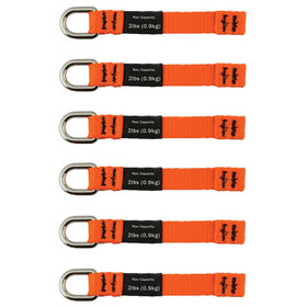 ergodyne - Gewebe Tool Tails, 6er-Pack Squids 3700, M, orange