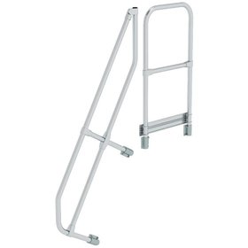 MUNK Günzburger Steigtechnik - Handlauf Aluminium für Treppe 60°, Stufenzahl 5, Stufentiefe 225mm