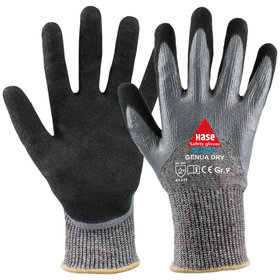 Hase Safety Gloves - Schnittschutzhandschuh, Kat. II, grau/schwarz, Größe 9
