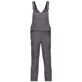 Dassy® - Dakota Flammhemmende Latzhose mit Kniepolstertaschen, zementgrau, Schrittlänge Standard, Größe 64