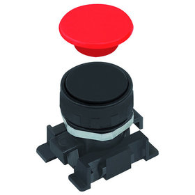 RIEGLER® - Druckknopf mit roter und schwarzer Scheibe, monostabil