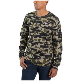 carhartt® - Herren Langarmshirt WORKWEAR GRAPIHC L/S T-SHIRT, black blind duck camo, Größe L