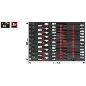 VIGOR® - Steckschlüssel-Einsatz-Sortiment V4727, 62-teilig