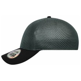 James & Nicholson - Seamless Mesh Cap MB6233, graphit/schwarz, Einheitsgröße