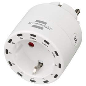 brennenstuhl® - Digitaler Countdown Timer / Schaltsteckdose mit integrierter LED Anzeige (in 12 Stufen einstellbar, mit erhöhtem Berührungsschutz)