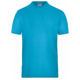 James & Nicholson - Herren Bio Workwear-T Stretch JN1802, türkis, Größe L