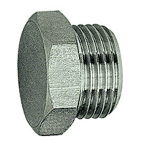 RIEGLER® - Verschlussschraube, Außensechskant, G 1/8", SW 13, Edelstahl 1.4571