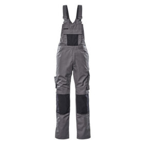 MASCOT® - Augsburg Latzhose mit Knietaschen UNIQUE, Anthrazit/Schwarz, Größe 90C52