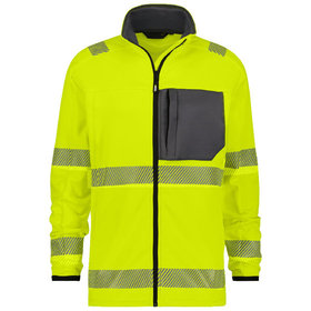 Dassy® - Camden Warnschutz Midlayer-Jacke, Größe M, NEONGELB/ZEMENTGRAU