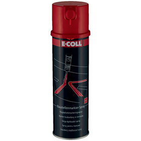 E-COLL - EE Baustellen-Markierspray Acrylatbasis mit Schreibdüse rot 500ml Dose