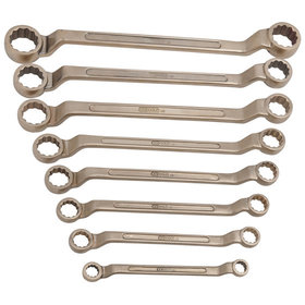 KSTOOLS® - BRONZEplus Doppel-Ringschlüssel-Satz gekröpft, 8-teilig, 1/4"-1"