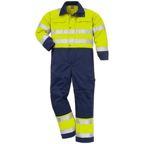 KANSAS® - Warnschutzoverall 8601, warngelb/marineblau, Größe 2XL