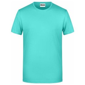 James & Nicholson - Herren Basic T-Shirt 8008, mint-grün, Größe L