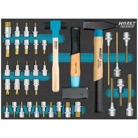 HAZET - Schraubendreher-Steckschlüsseleinsatz Satz 163-534/37, 4 – 22, M5 – M18, T20– T60, 37-teilig