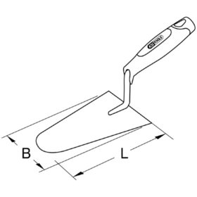 KSTOOLS® - Edelstahl Stuckateurkelle, rund, 200mm