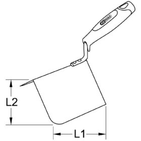 KSTOOLS® - Edelstahl Außen-Eckenkelle, 125mm