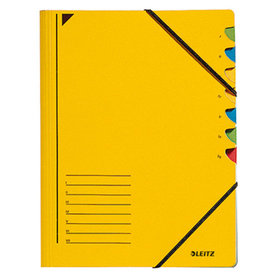 LEITZ® - Ordnungsmappe 39070015 DIN A4 7 Fächer farbig Karton gelb