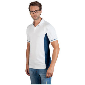 promodoro® - Funktions-Poloshirt 4520, weiß/indigo, Größe M