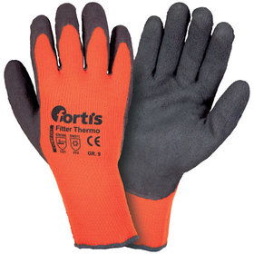 FORTIS AS - Handschuh Fitter Thermo, Kat. II, orange/anthrazitgrau, Größe 9