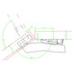 HETTICH - Möbel-Winkeladapter, für Kreuzmontageplatten, 10°, Sensys, 9072534 vernickelt