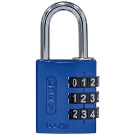 ABUS - AV-Zahlen-Vorhangschloss 144/30 Lock-Tag, Aluminium, blau