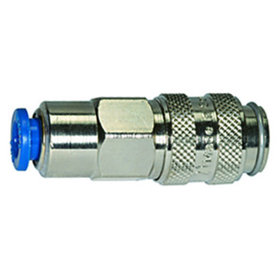 RIEGLER® - Schnellverschlusskupplung NW 5, Messing vernickelt, push-in Anschluss 8mm
