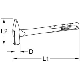 KSTOOLS® - Vorschlaghammer mit Fiberglasstiel, 5000g