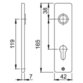 HOPPE® - Kurzschildpaar 202KP/AP, eckig o. No., PZ 72, F1