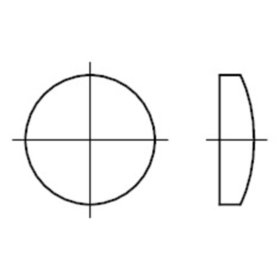 Verschlussscheiben, DIN 470 Stahl blank ø36 x 2mm