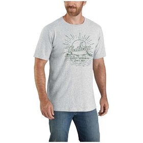 carhartt® - Herren T-Shirt SOUTHERN WATER S/S GRAPHIC T-SHIRT, heather grey, Größe XXL