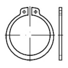 Sicherungsringe für Wellen, DIN 471 Federstahl schwere Ausführung 40 x 1,75mm