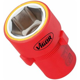 VIGOR® - VDE-Steckschlüssel-Einsatz 6-kant V3333 Antrieb 1/2", SW13 x 55mm