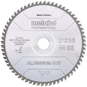 metabo® - Sägeblatt "aluminium cut - professional", 305x2,6/2,2x30 Z84 FZ/TZ 5°neg (628448000)