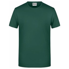 James & Nicholson - Herren Basic T-Shirt 8008, dunkelgrün, Größe XXL