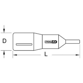 KSTOOLS® - 3/8" Bit-Stecknuss mit Schutzisolierung für Torx-Schrauben, T15, kurz